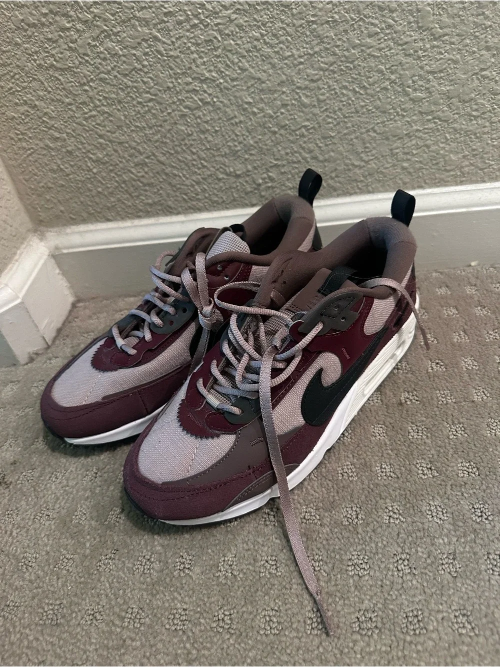 Women’s  Burgundy and Gray Athletic Sneakers